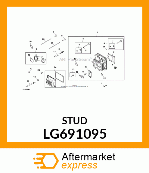 STUD, STUD, ROCKER ARM LG691095