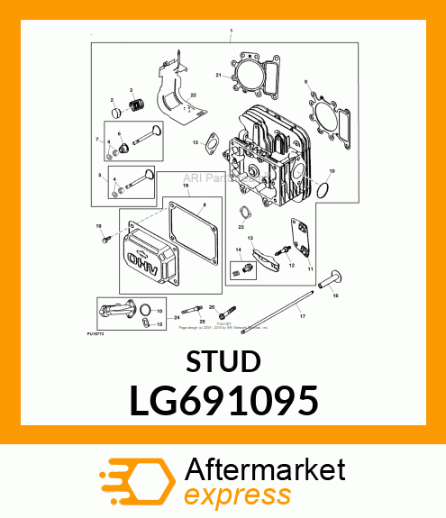 STUD, STUD, ROCKER ARM LG691095