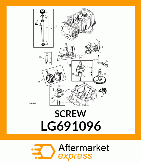 SCREW, HEX. HD CAP LG691096