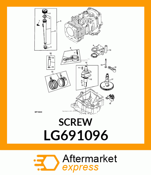 SCREW, HEX. HD CAP LG691096