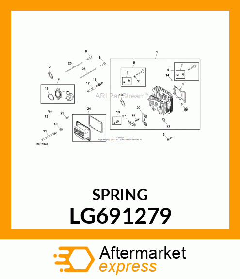 SPRING, SPRING, VALVE LG691279