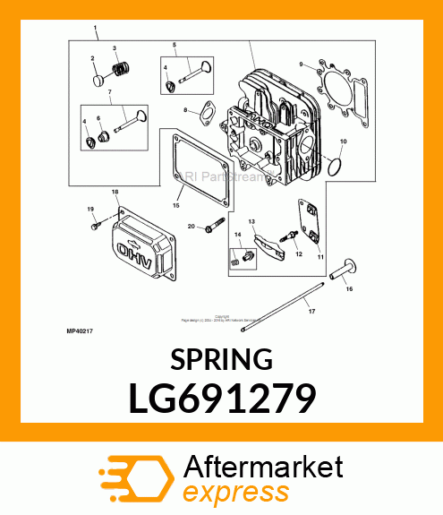 SPRING, SPRING, VALVE LG691279