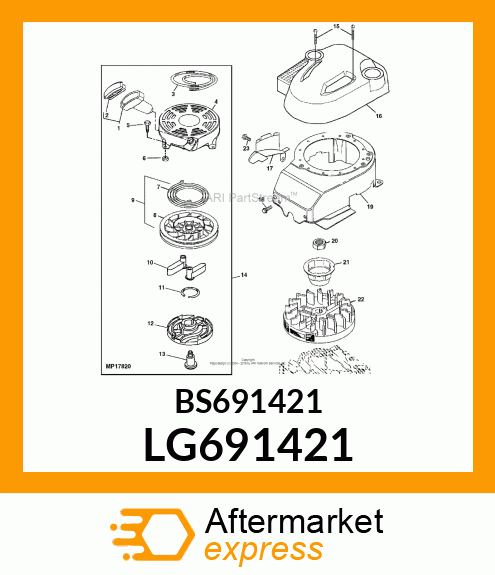 HOUSING, REWIND STARTER LG691421