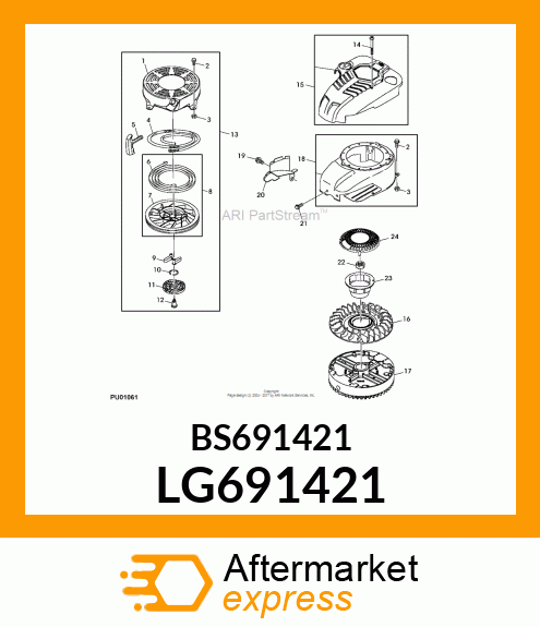 HOUSING, REWIND STARTER LG691421