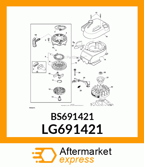 HOUSING, REWIND STARTER LG691421