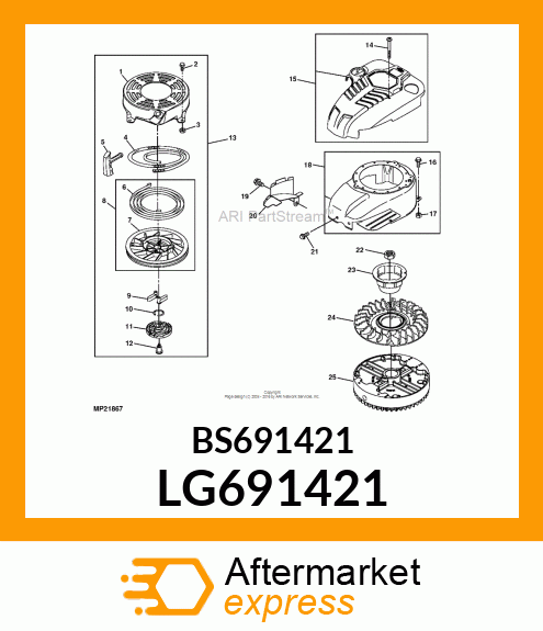 HOUSING, REWIND STARTER LG691421