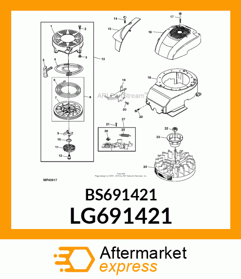 HOUSING, REWIND STARTER LG691421