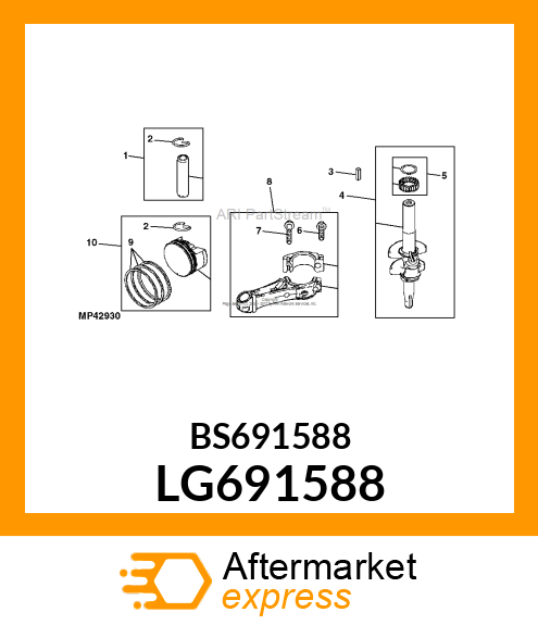 LOCK, PISTON PIN (2 PER PKG) LG691588