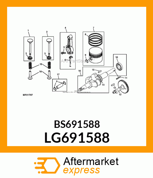 LOCK, PISTON PIN (2 PER PKG) LG691588