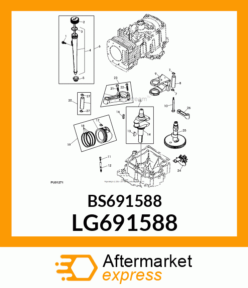 LOCK, PISTON PIN (2 PER PKG) LG691588