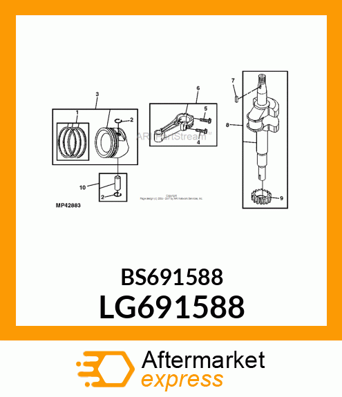 LOCK, PISTON PIN (2 PER PKG) LG691588