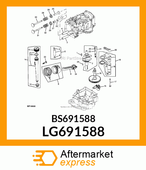 LOCK, PISTON PIN (2 PER PKG) LG691588