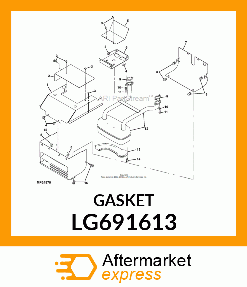 GASKET, MUFFLER LG691613