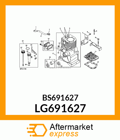 SCREW, BREATHER PASSAGE COVER LG691627