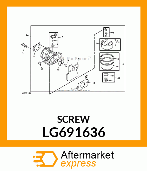 SCREW, SLOTTED ROUND WASHER HD LG691636