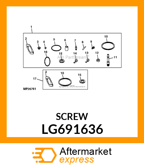 SCREW, SLOTTED ROUND WASHER HD LG691636