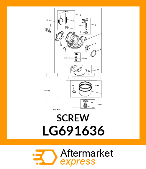 SCREW, SLOTTED ROUND WASHER HD LG691636