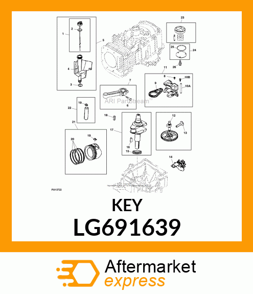 KEY, TIMING GEAR LG691639