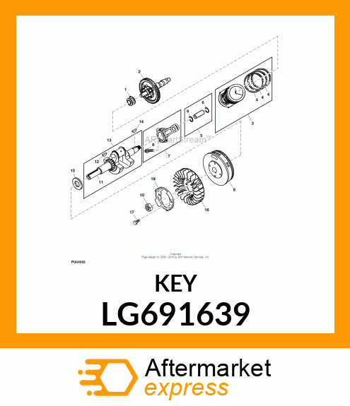 KEY, TIMING GEAR LG691639