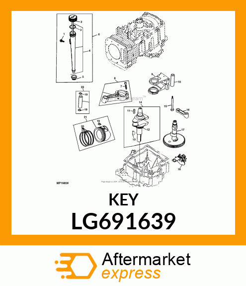 KEY, TIMING GEAR LG691639