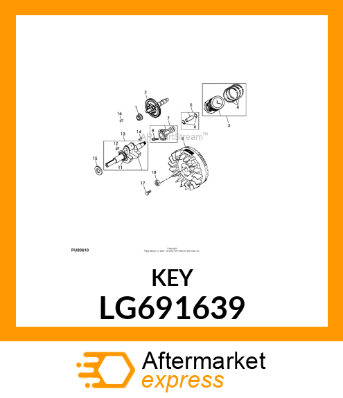 KEY, TIMING GEAR LG691639