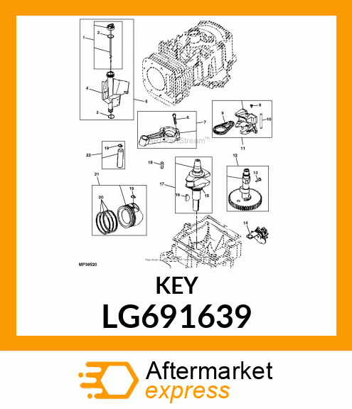 KEY, TIMING GEAR LG691639