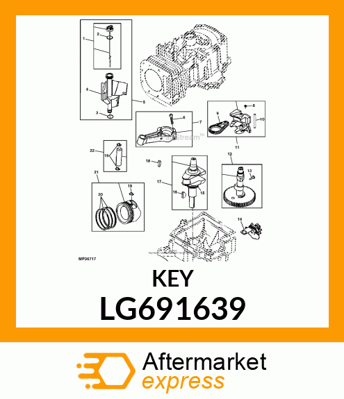 KEY, TIMING GEAR LG691639