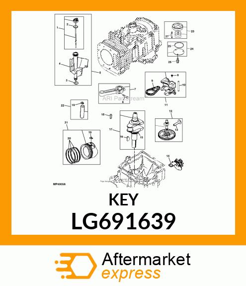 KEY, TIMING GEAR LG691639