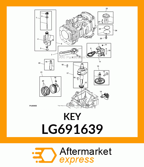 KEY, TIMING GEAR LG691639