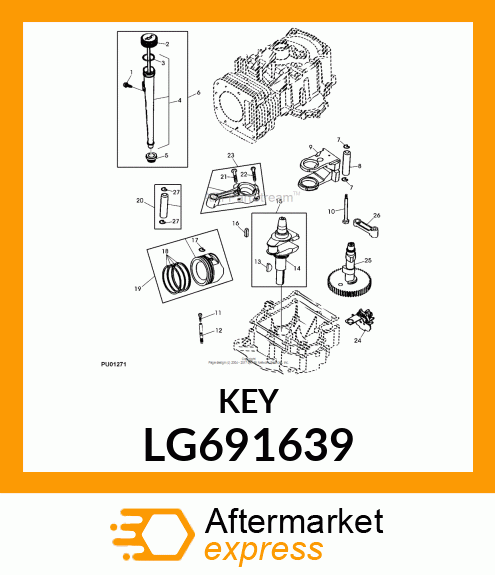 KEY, TIMING GEAR LG691639