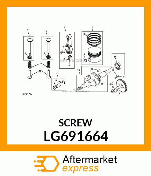 SCREW, CONNECTING ROD (2/PKG) LG691664