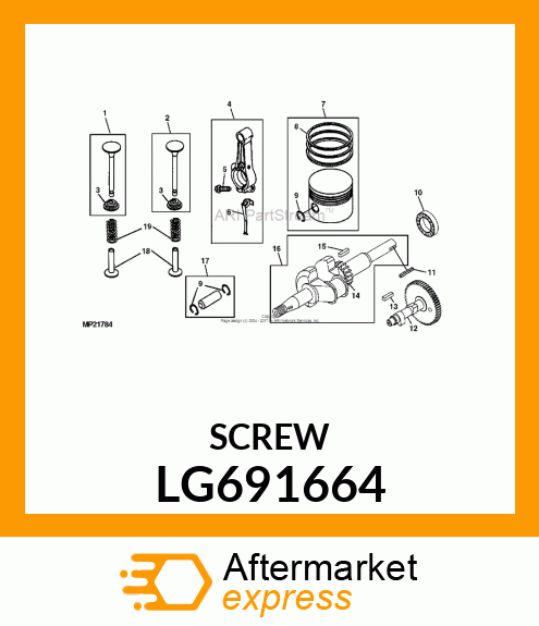 SCREW, CONNECTING ROD (2/PKG) LG691664