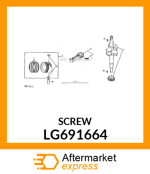 SCREW, CONNECTING ROD (2/PKG) LG691664