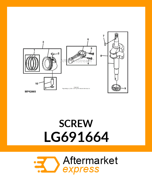 SCREW, CONNECTING ROD (2/PKG) LG691664