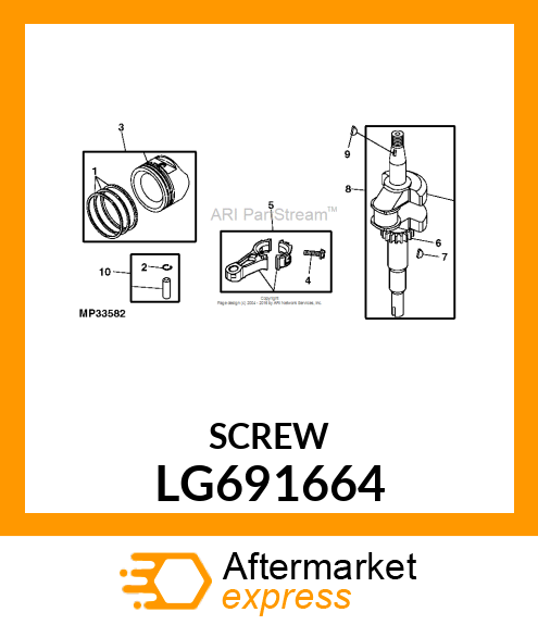 SCREW, CONNECTING ROD (2/PKG) LG691664