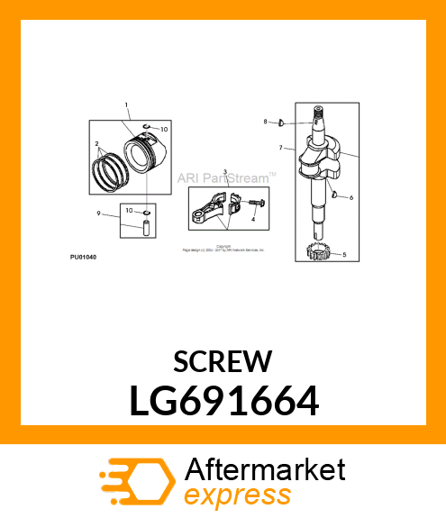 SCREW, CONNECTING ROD (2/PKG) LG691664