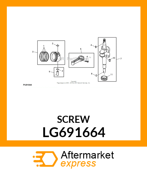 SCREW, CONNECTING ROD (2/PKG) LG691664