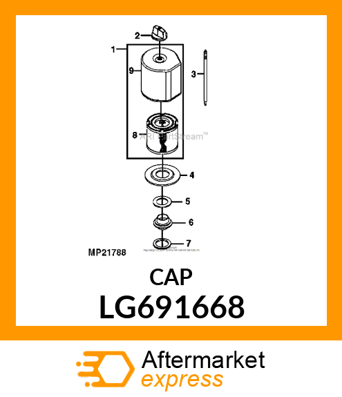 KNOB, AIR CLEANER LG691668