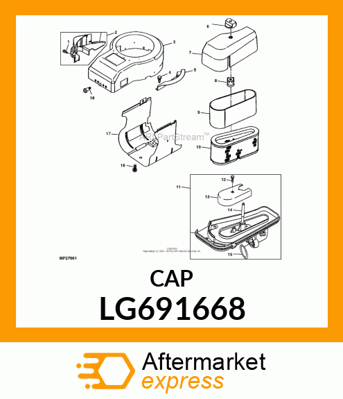 KNOB, AIR CLEANER LG691668