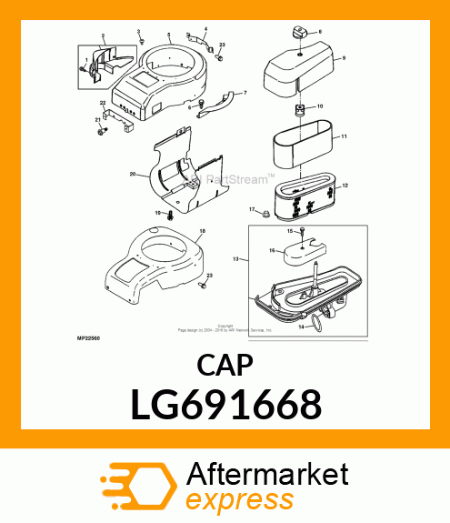 KNOB, AIR CLEANER LG691668