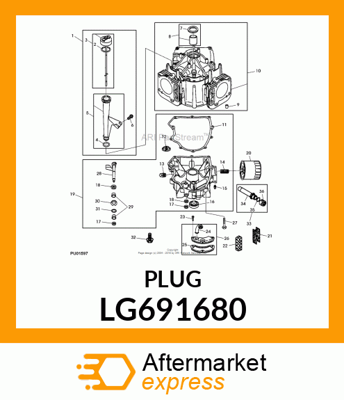 PLUG,OIL DRAIN LG691680