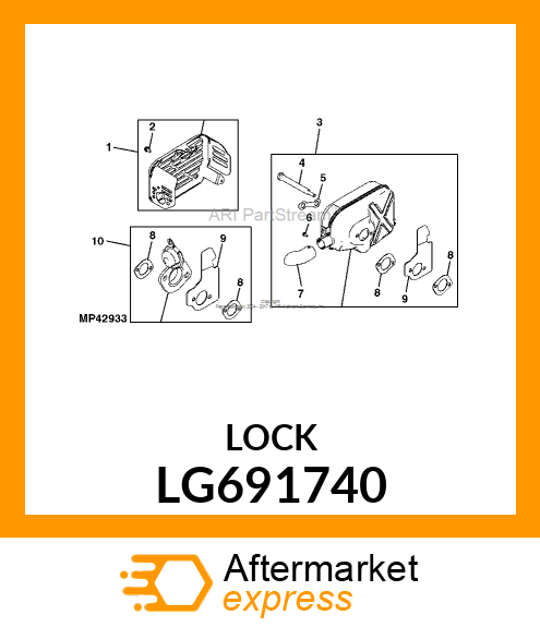 LOCK, MUFFLER SCREW LG691740