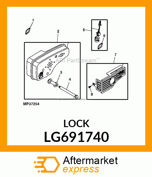 LOCK, MUFFLER SCREW LG691740