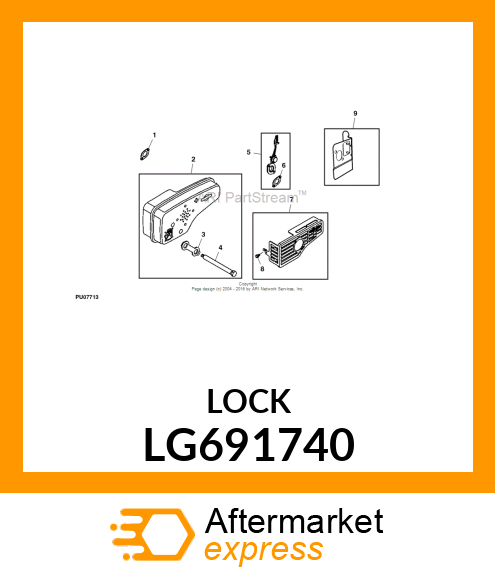 LOCK, MUFFLER SCREW LG691740