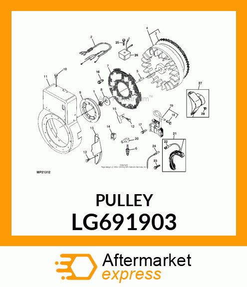 Pulley - PULLEY, STARTER LG691903