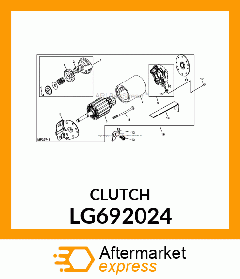 CLUTCH ASSEMBLY, STARTER LG692024