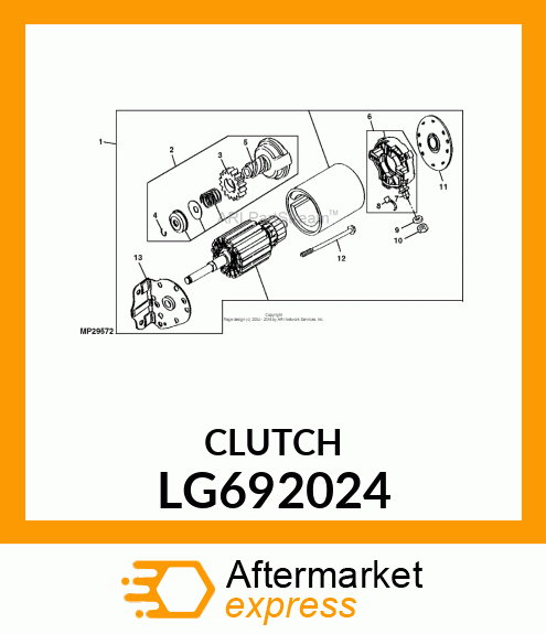 CLUTCH ASSEMBLY, STARTER LG692024