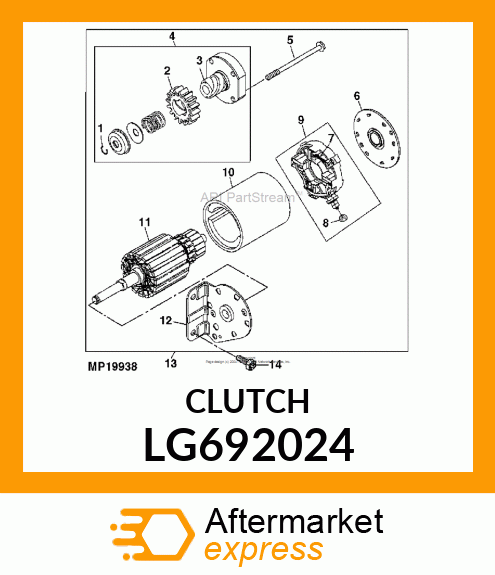 CLUTCH ASSEMBLY, STARTER LG692024