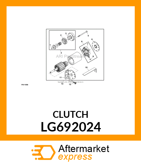 CLUTCH ASSEMBLY, STARTER LG692024