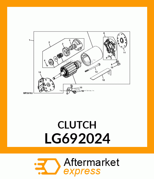 CLUTCH ASSEMBLY, STARTER LG692024